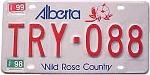 Alberta Licence Plate